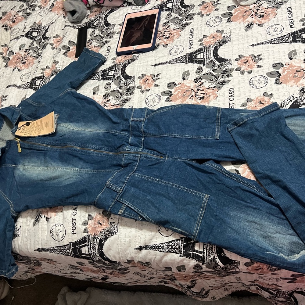 Stylish Blue Women's Denim Overalls